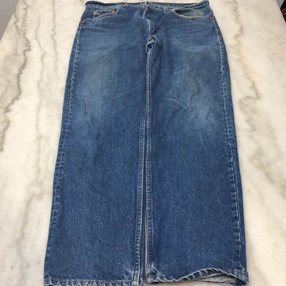 Vintage 1991 Levi’s 505 35x31 Made in USA Medium Wash Straight Leg Regular Fit - Picture 3 of 13